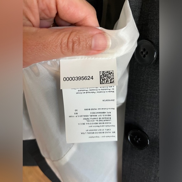 Women’s Boss by Hugo Boss charcoal gray wool blend Juicy 3 blazer - size 8 - Picture 7 of 8